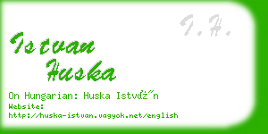 istvan huska business card